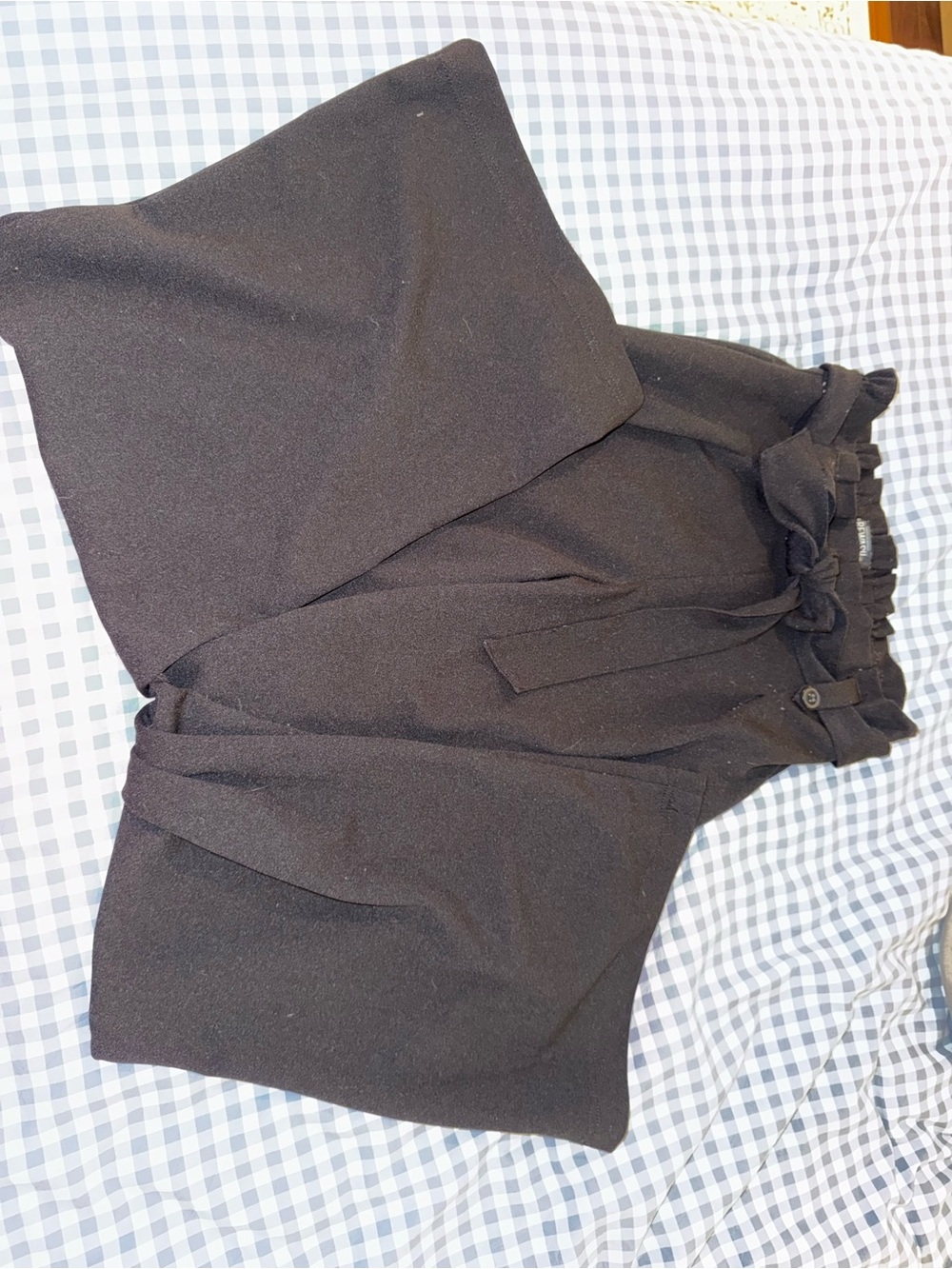 Black bow business pants